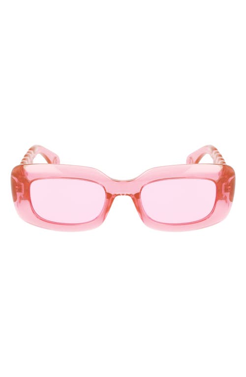 Lanvin Babe 50mm Rectangular Sunglasses in Pink at Nordstrom
