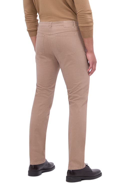 Shop Bugatchi Preston Five-pocket Straight Leg Pants In Caramel