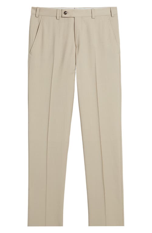 Shop Ted Baker London Jerome Soft Constructed Wool & Silk Blend Dress Pants In Tan