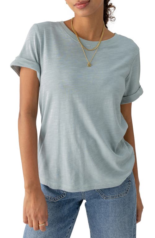 Sanctuary Perfect Roll Sleeve Cotton T-Shirt at Nordstrom,