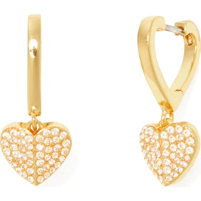 Kate Spade New York Heart To Heart Pave Huggie Hoop Earrings