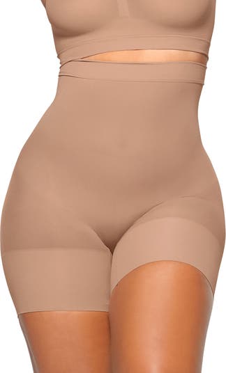 SKIMS SCULPTING SHORT MID THIGH W/ OPEN GUSSET Large Color Sienna (431)