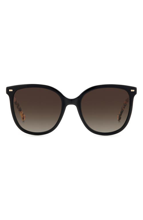 Carolina Herrera 55mm Round Sunglasses In Black