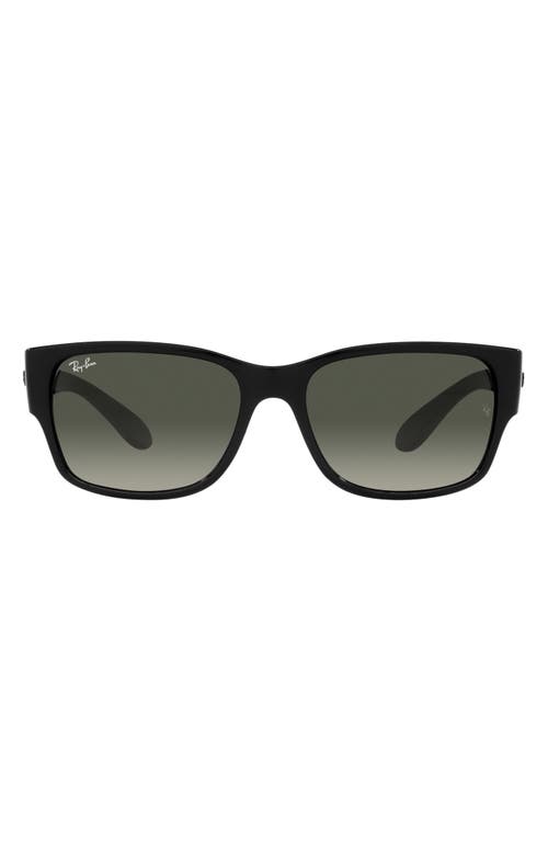 Ray-Ban 55mm Gradient Pillow Sunglasses in Black at Nordstrom