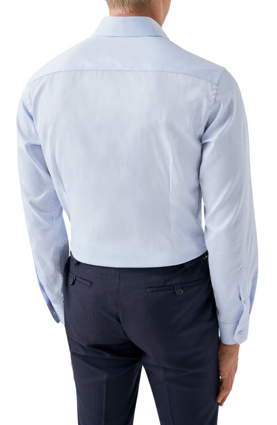 Shop Eton Contemporary Fit Geometric Contrast Twill Shirt In Lt/ Pastel Blue
