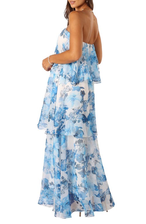 Petal And Pup Petal & Pup Bloom Tiered Strapless Dress In Blue