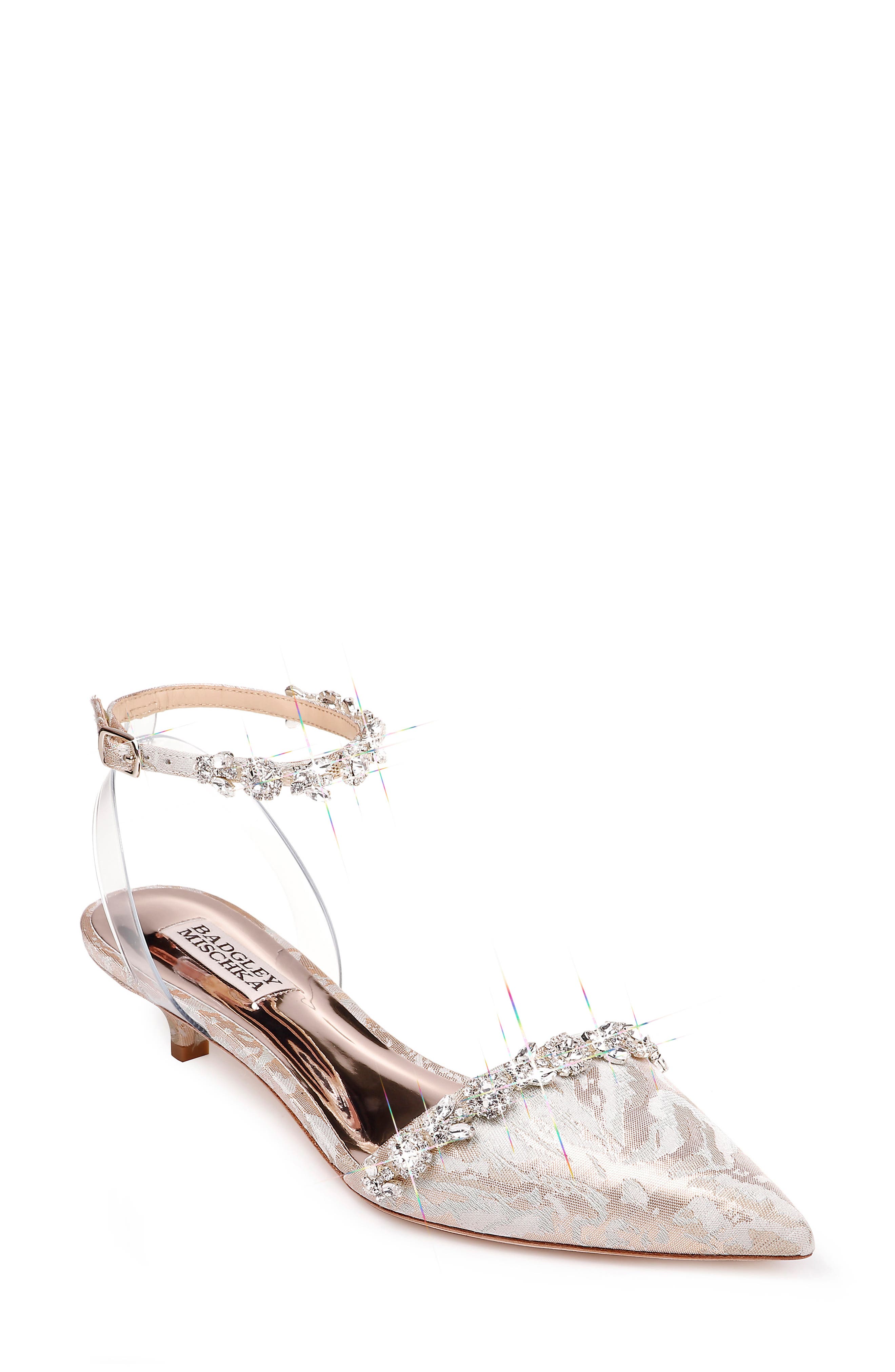 Badgley Mischka | Addison Embellished Kitten Heel Pump | Nordstrom Rack