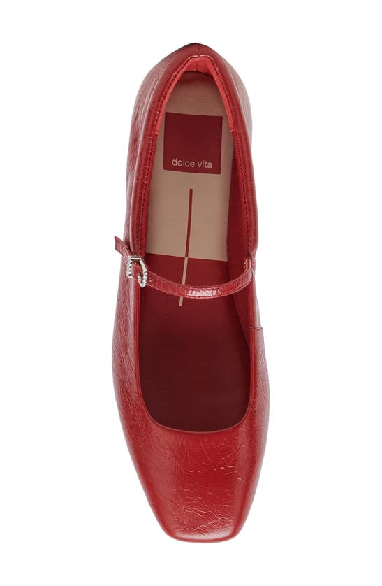 Shop Dolce Vita Reyes Mary Jane In Red Crinkle Patent