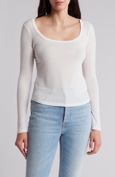 Long Sleeve Ribbed Crop Top