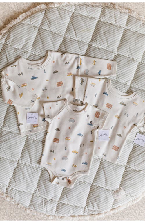 Pehr Rush Hour Organic Cotton Bodysuit In Ivory
