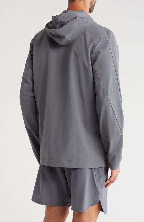 Shop Reebok Full Zip Hooded Jacket In Cold Grey