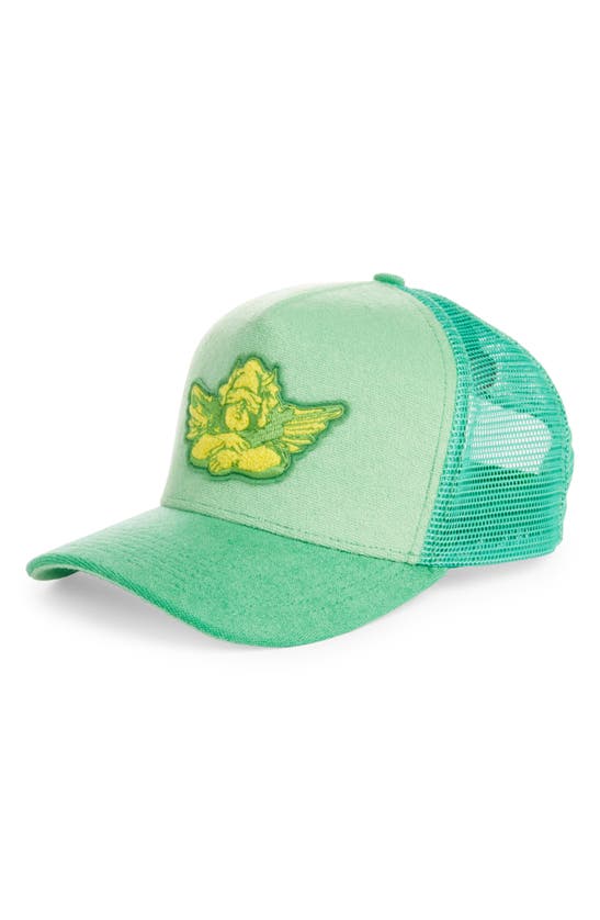 Shop Boys Lie Tequila & Lime Terry Trucker Hat In Green