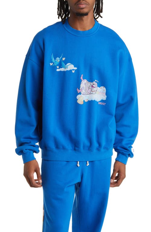 x Hasbro Candyland Sugar High Cotton Graphic Sweatshirt in Snorkel Blue