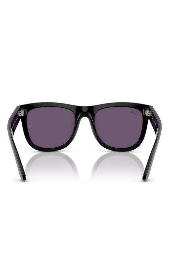 Shop Ray Ban Ray-ban Wayfarer Reverse 50mm Square Sunglasses In Violet