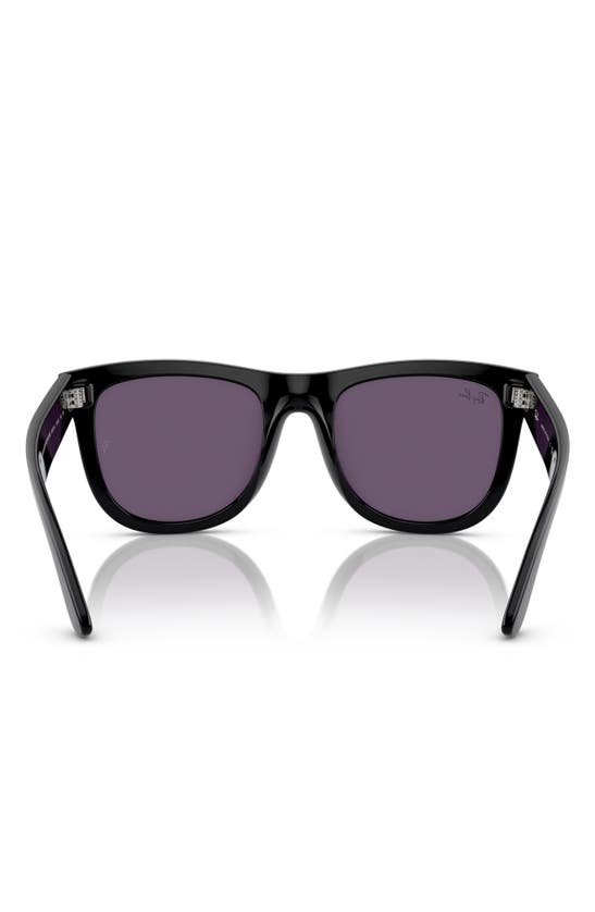 Ray Ban Reverse Wayfarer 53mm Square Sunglasses In Violet