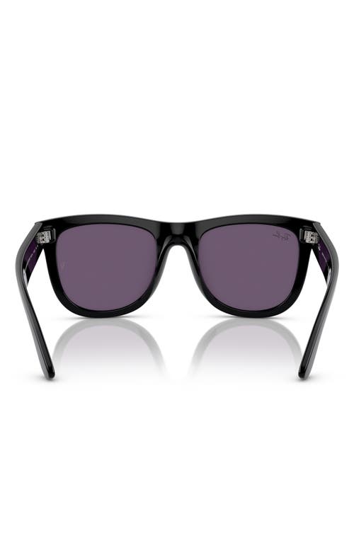 Shop Ray Ban Ray-ban Wayfarer Reverse 53mm Square Sunglasses In Black/violet