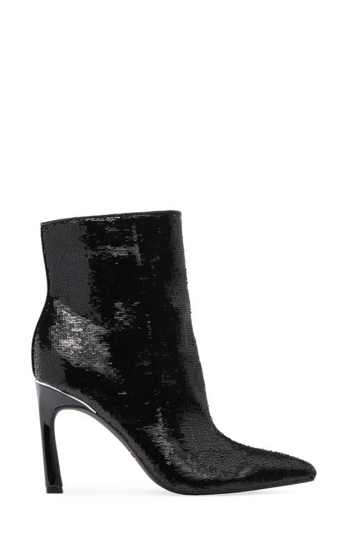 Nine West Baey Pointed Toe Bootie In Black/black
