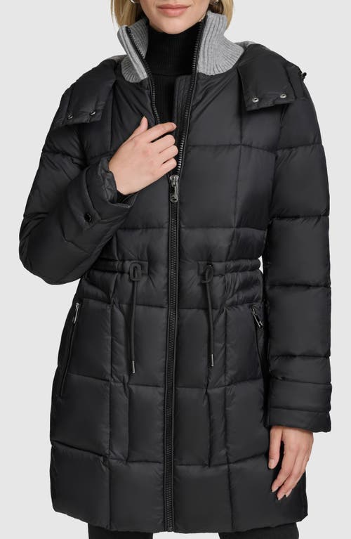 Andrew Marc Peyton Box Quilted Parka in Black 