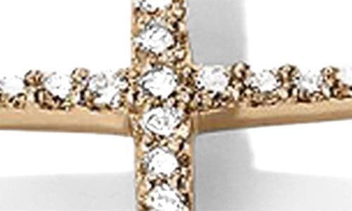 LANA LANA POINTED DIAMOND CROSS PENDANT NECKLACE