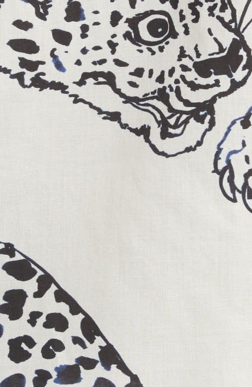 Shop Desmond & Dempsey Print Cotton Short Pajamas In Cream