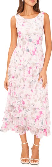 Vince Camuto Floral Tiered Ruffle Dress | Nordstrom