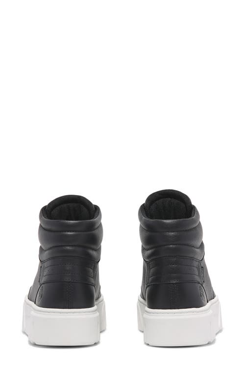 Timberland Laurel High Top Platform Sneaker In Black Full Grain