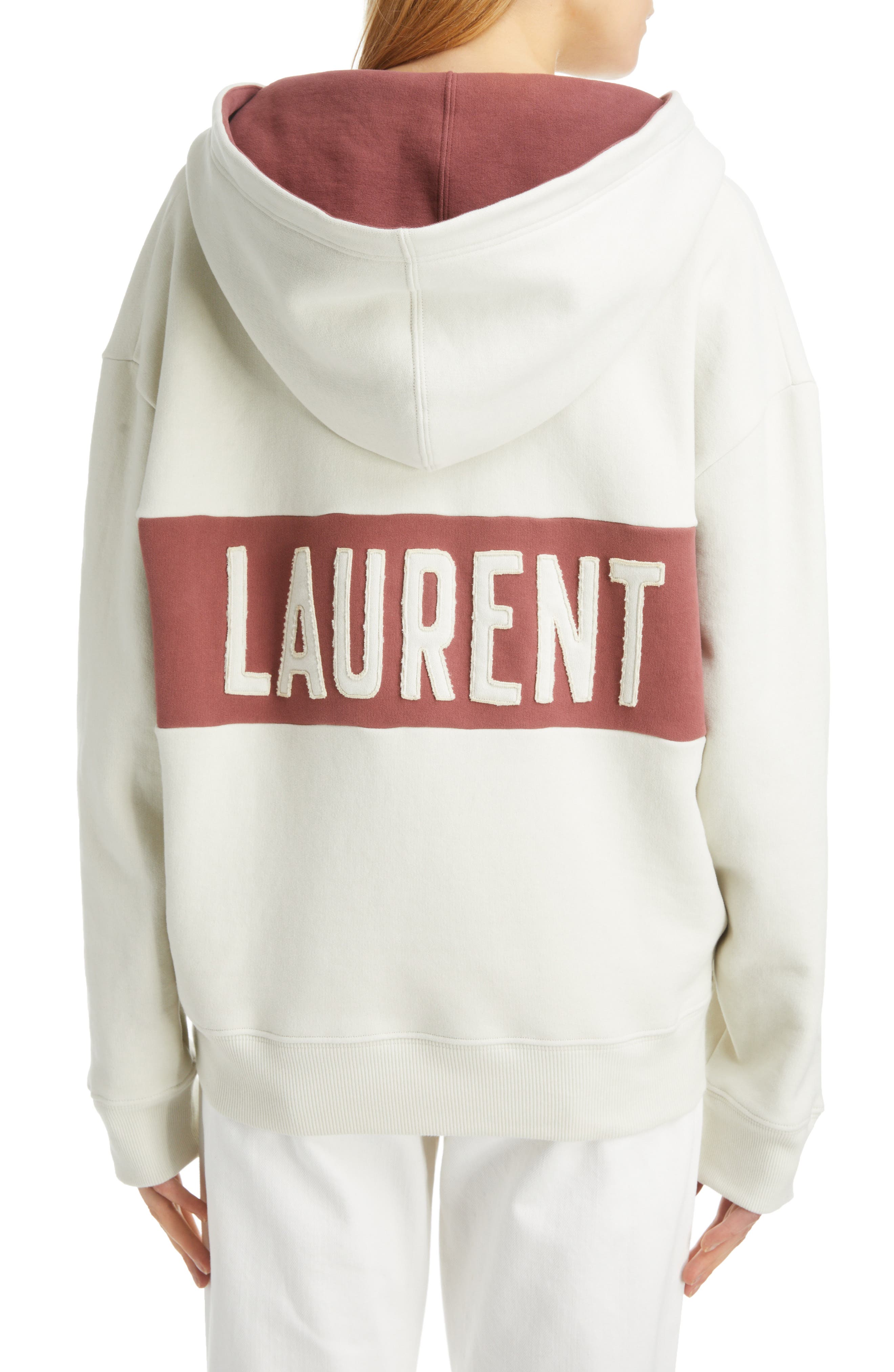 yves saint laurent white hoodie