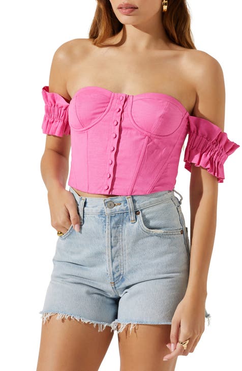 Women's Pink Off the Shoulder Tops | Nordstrom