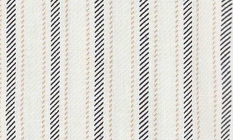 Shop Miles Baby Kids' Stripe Linen Blend Camp Shirt In Beige