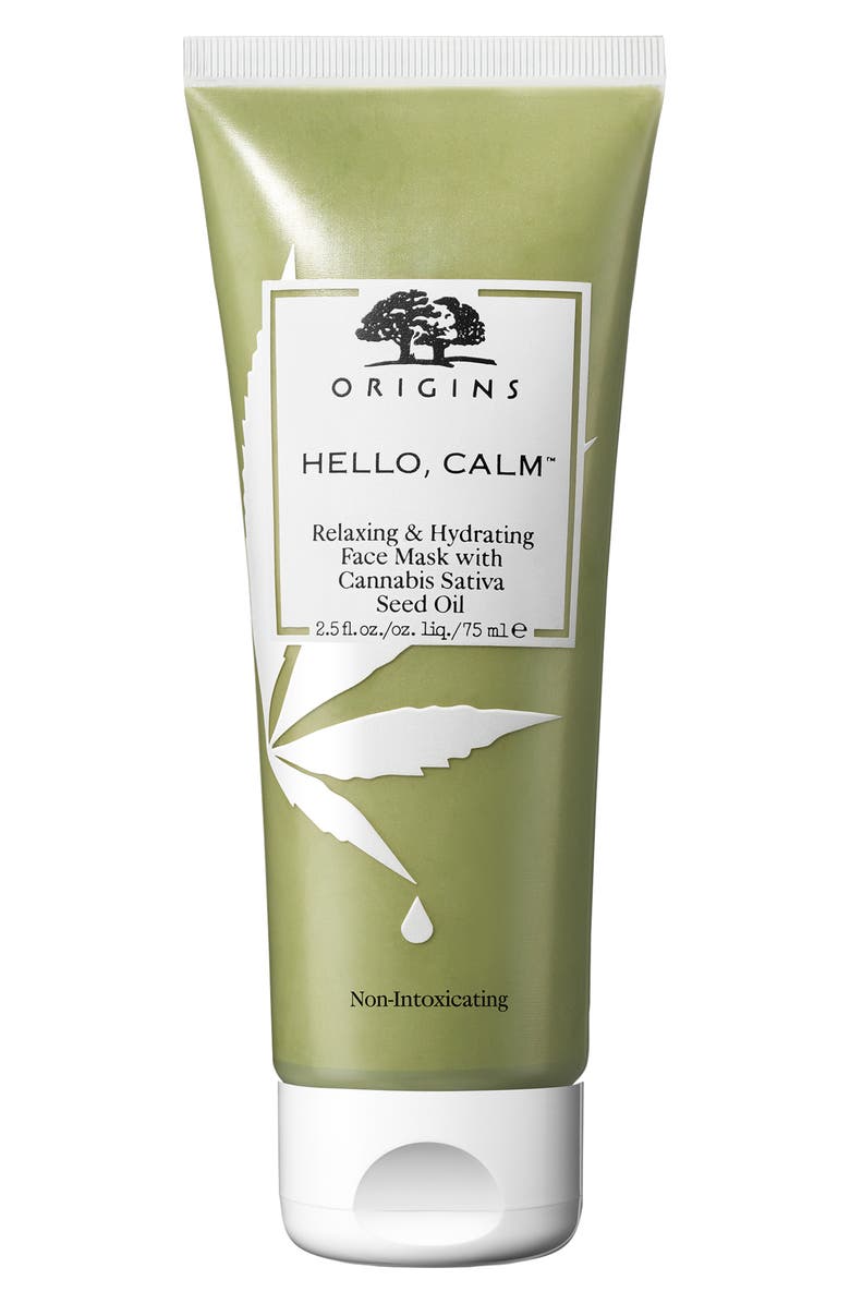 ORIGINS Hello, Calm<sup>™</sup> Relaxing & Hydrating Face Mask with Cannabis Sativa Seed Oil, Main, color, 000