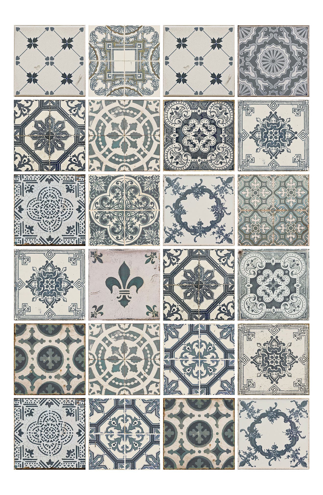 Walplus Tile Azulejo Tiles Wall Sticker Decal Classic Size:10cm x 10cm @ 24pcs