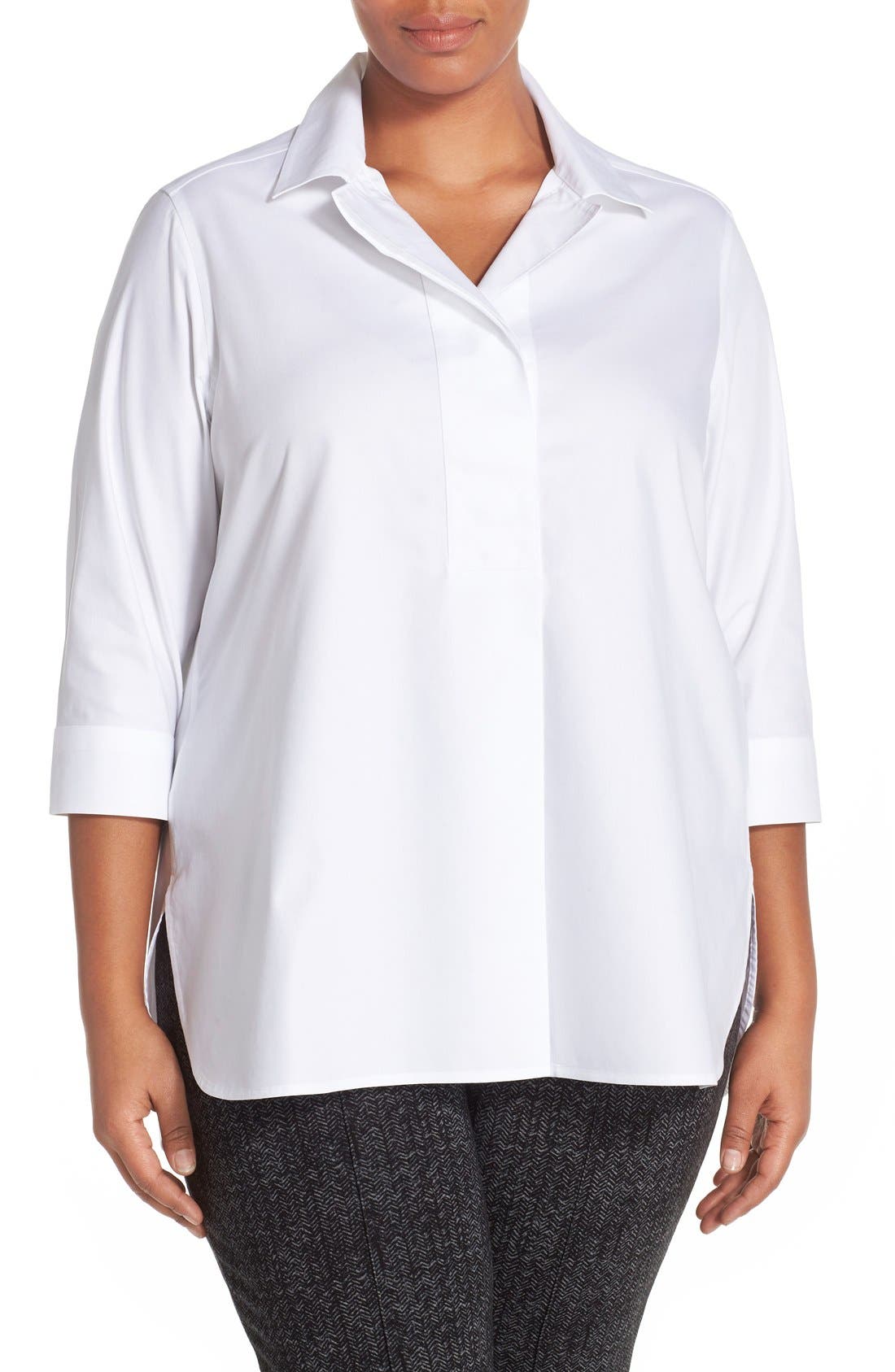 Foxcroft No Iron Tunic Shirt (Plus Size) Nordstrom