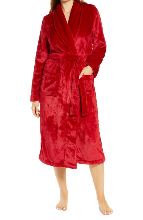 Nordstrom Bliss Plush Robe in Red Chili
