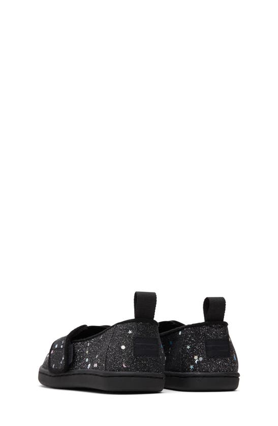 Toms Kids' Glitter Alpargata Slip-on Sneaker In Black