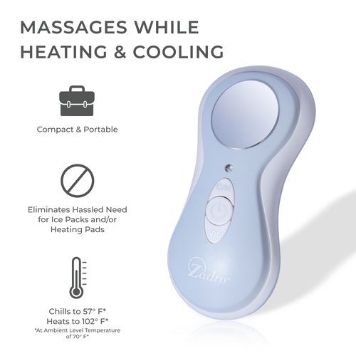 Zadro Handheld Hot & Cold Massager In Blue/white