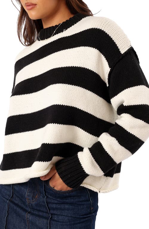 Petal And Pup Petal & Pup Gretchen Stripe Crewneck Sweater In Black