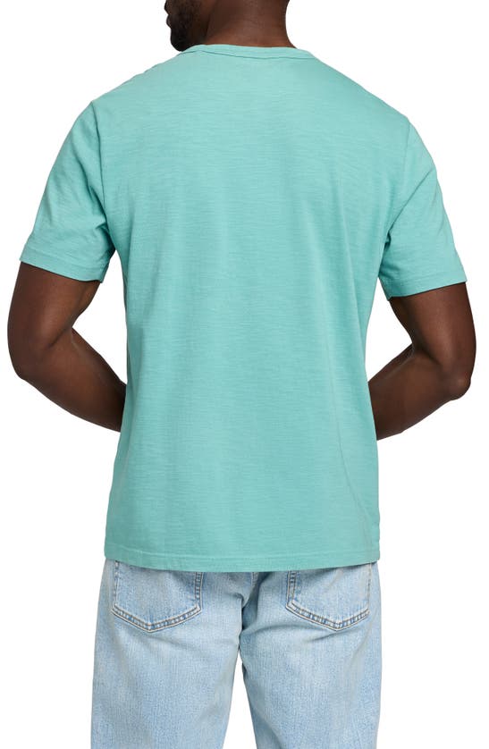 Shop Faherty Organic Cotton Pocket T-shirt In Island Teal