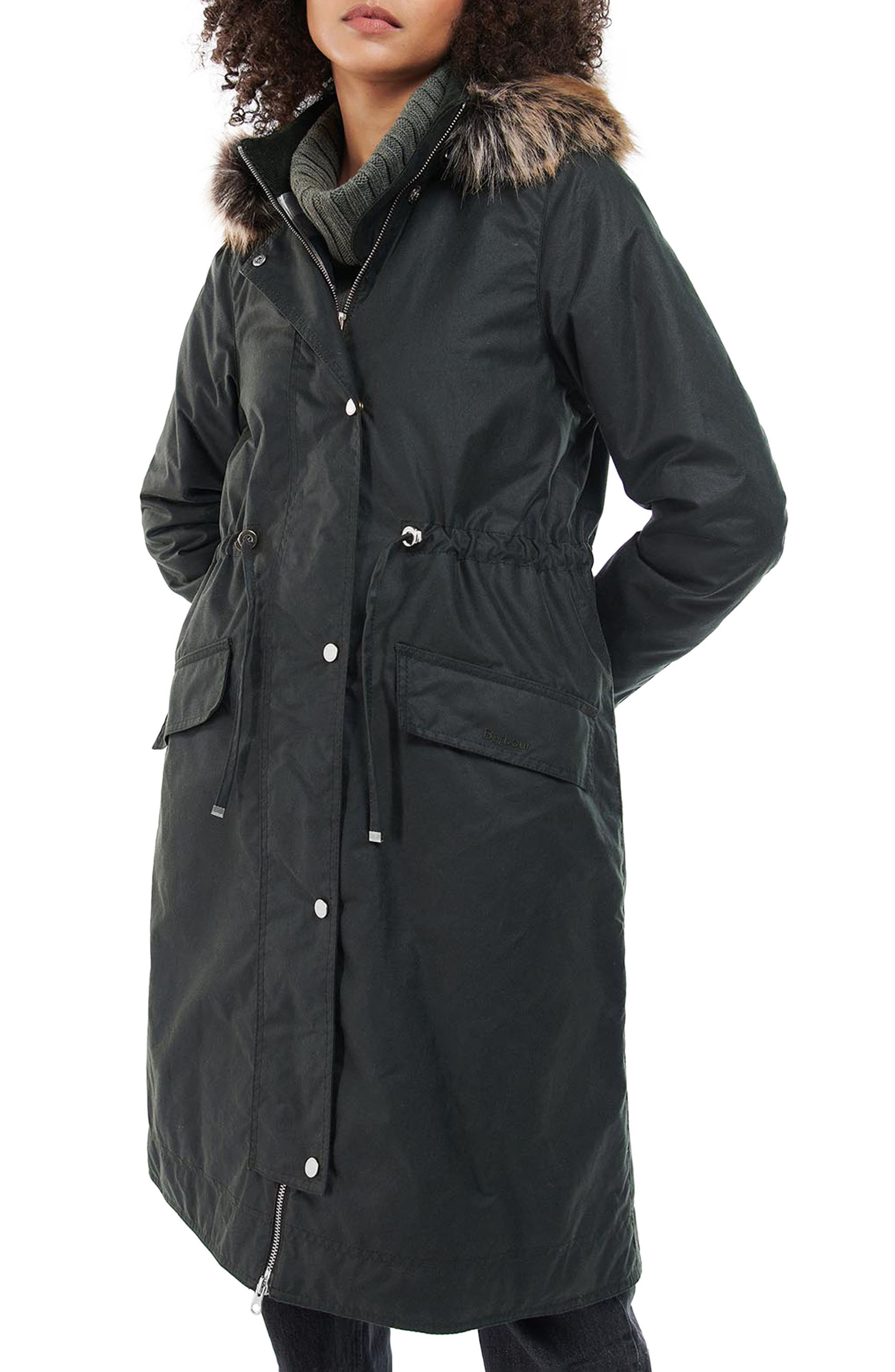 waxed rain jacket women's