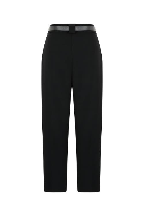 Shop Nocturne High Waist Pleated Pants In Black