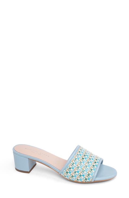 Shop Patricia Green Harper Raffia Slide Sandal In Sky Blue