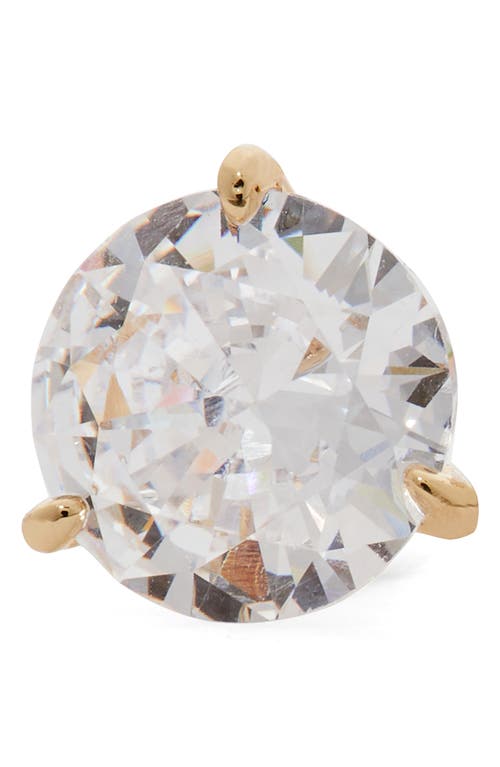 Kate Spade Brilliant Statements Cubic Zirconia Trio-prong Stud Earrings In Clear/gold