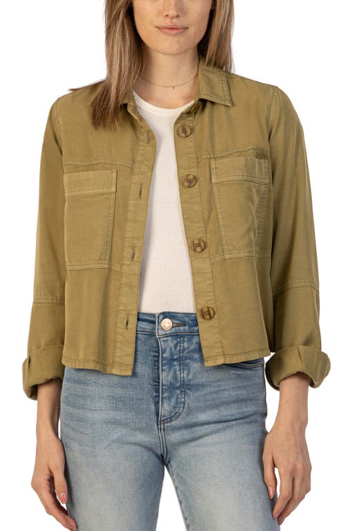 KUT from the Kloth Zinnia Patch Pocket Jacket Limeade at Nordstrom,