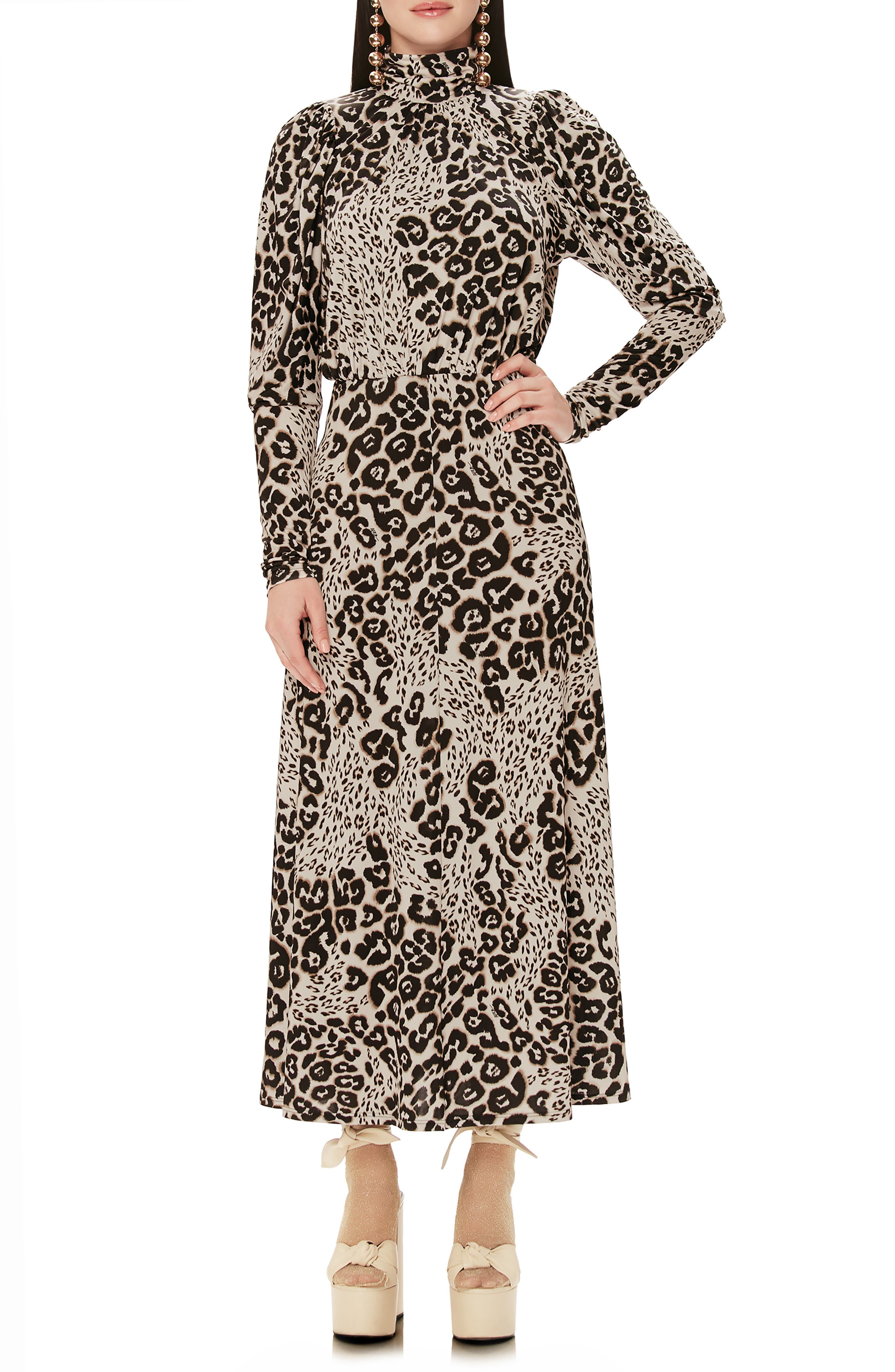 afrm leopard dress