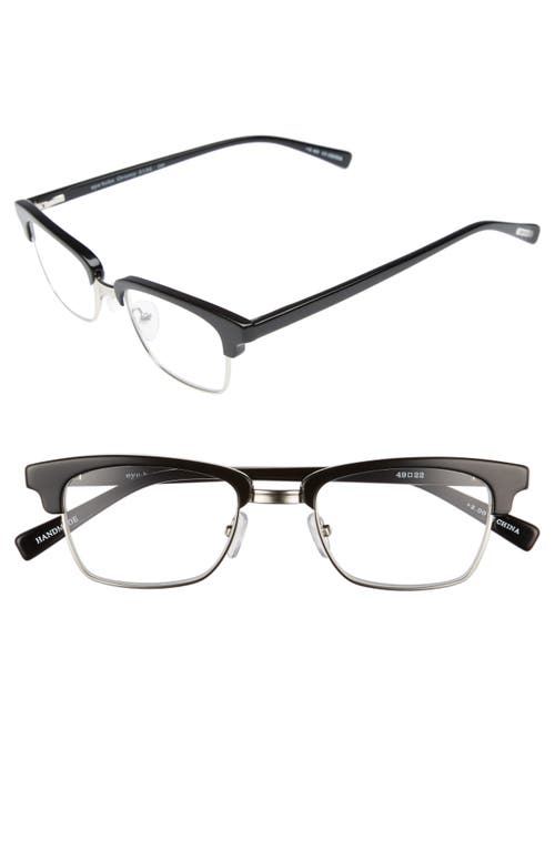 eyebobs Ornery 49mm Reading Glasses in Black With Silver