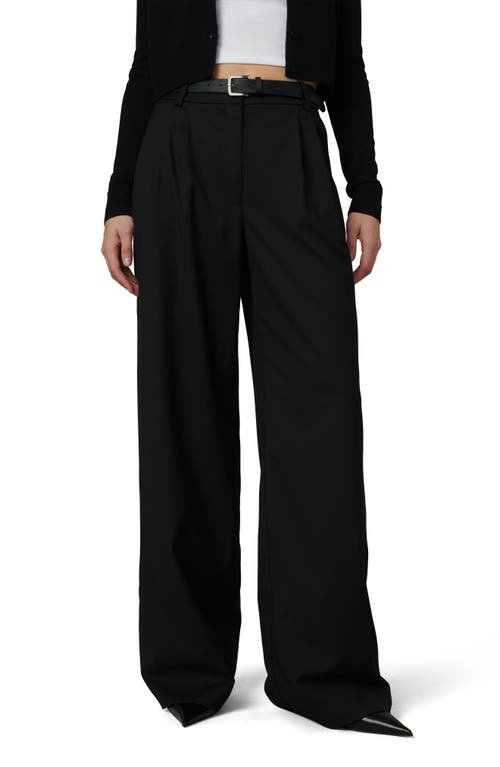 Joe's The Dani Pleated Wide Leg Pants In Black