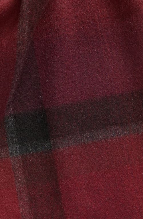 Shop Nordstrom Plaid Cashmere Scarf In Burgundy- Black Combo