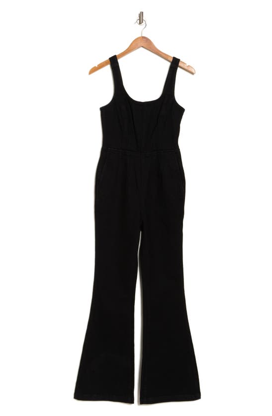 Madewell Flared Denim Jumpsuit In Bonner Wash