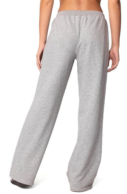 Shop Edikted Bailey French Terry Cargo Pants In Gray Melange