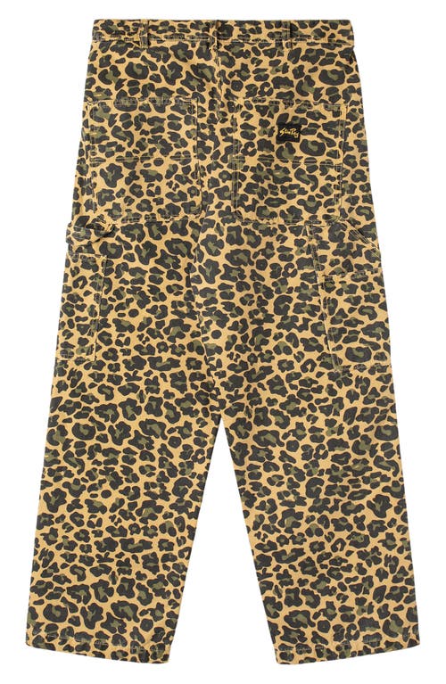 STAN RAY STAN RAY BIG JOB LEOPARD CAMO BAGGY STRAIGHT LEG PAINTER PANTS 