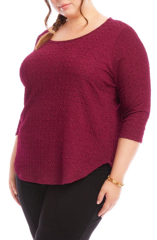 KAREN KANE KAREN KANE TEXTURED SHIRTTAIL TOP 